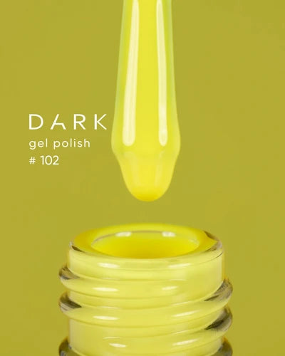 DARK Gel lak 102, 6 ml, žlutý