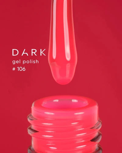 DARK Gel lak 106, 10 ml, červený