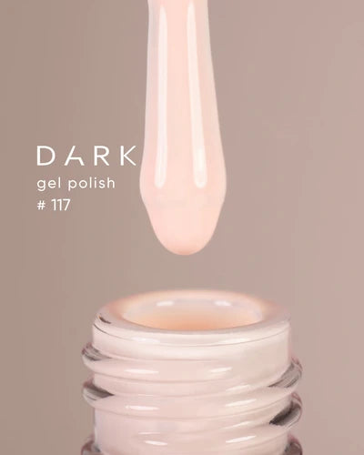 DARK Gel lak 117, 10 ml, mléčně broskvový