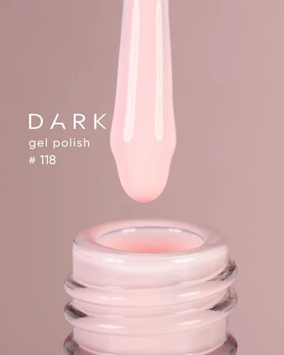DARK Gel lak 118, 6 ml, mléčně růžový