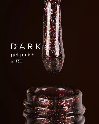 Dark Gel lak 130, 6 ml, bordový s třpytkama