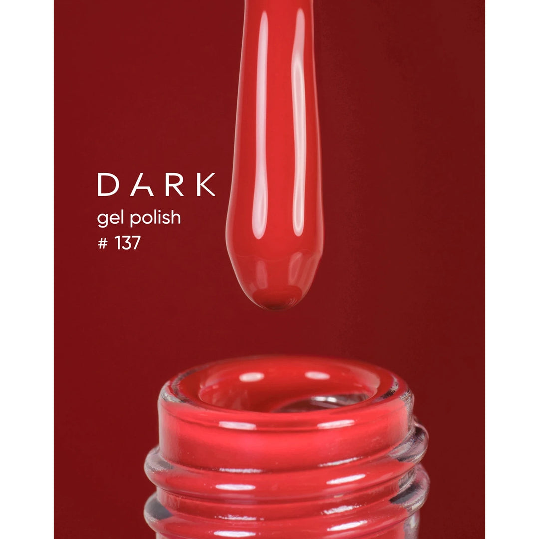 DARK Gel lak 137, 6 ml, červený