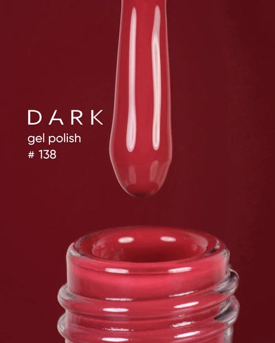 DARK Gel lak 138, 10 ml, tmavě červená