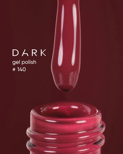 DARK Gel lak 140, 6 ml, červený