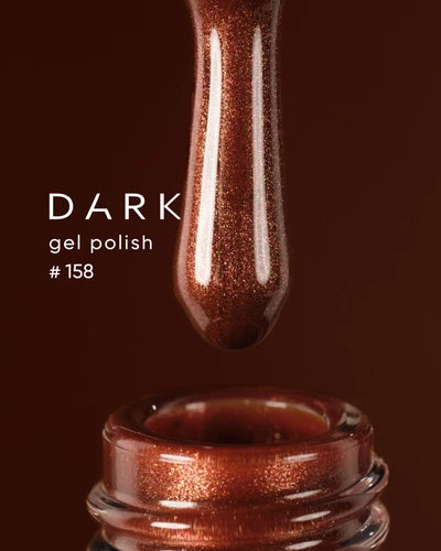 Dark Gel lak 158, 10 ml, hnědy s třpytkami