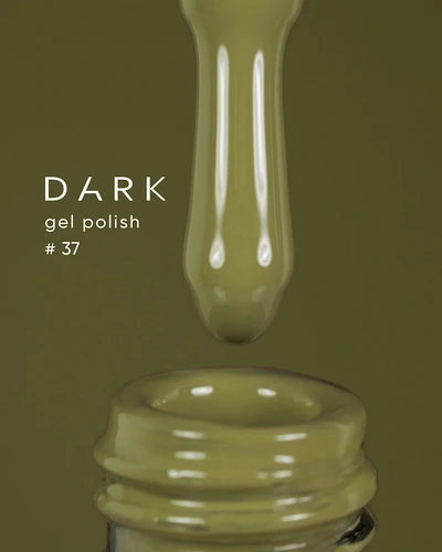 DARK Gel lak 37, 10 ml, olivově zelený