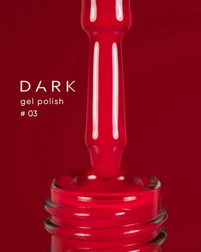 Dark Gel lak 03, 10 ml, červený