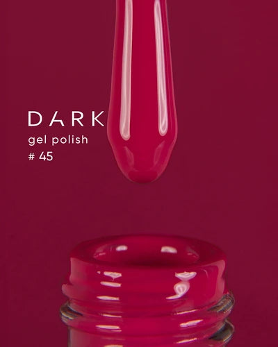 DARK Gel lak 45, 10 ml, červený