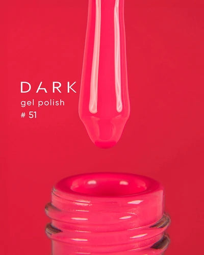 DARK Gel lak 51, 10 ml, červený