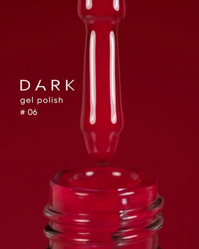 DARK Gel lak 06, 10 ml, červený