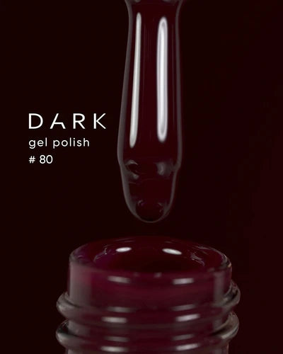 DARK Gel lak 80, 10 ml, bordový