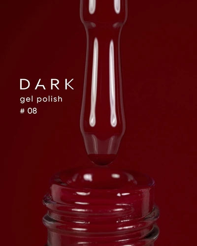 DARK Gel lak 08, 10 ml, červený