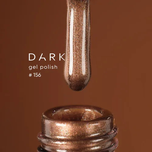 Dark Gel lak 156, 10 ml, béžový s třpytkama