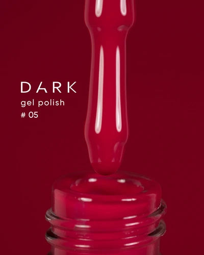 DARK Gel lak 05, 10 ml, červený