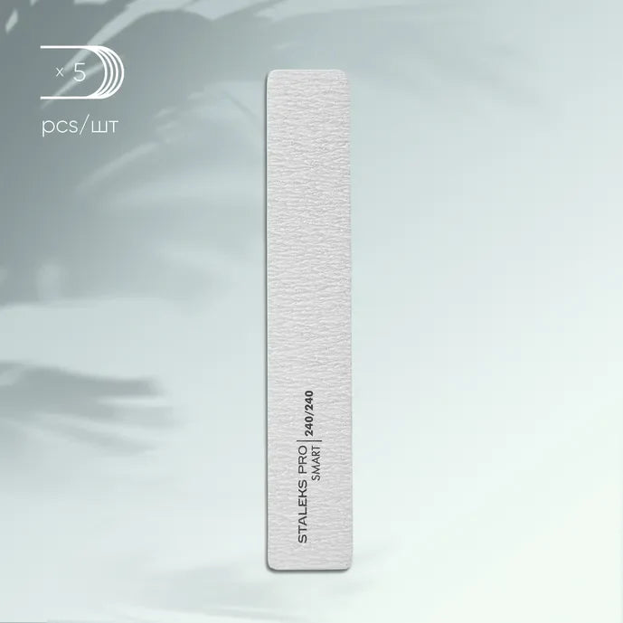 Mineral broad straight nail file Staleks Pro Smart, 240/240 grit