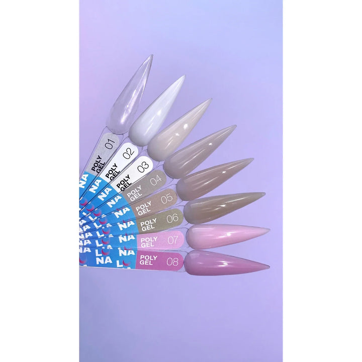 LUNA Poly Gel 08, 30 ml – vzorník odstínů