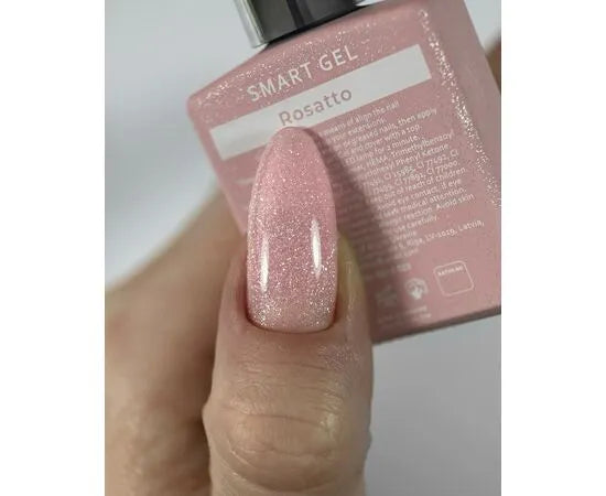 HEYLOVE Smart stavební gel „Rosatto“ (se třpytem), 15 ml