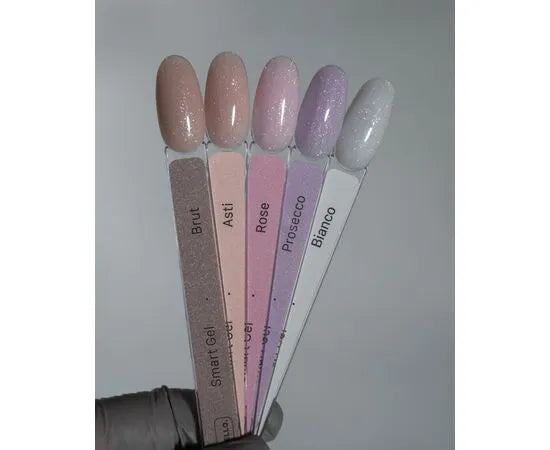 HEYLOVE Smart stavební gel „Bianco“ (se třpytem), 15 ml