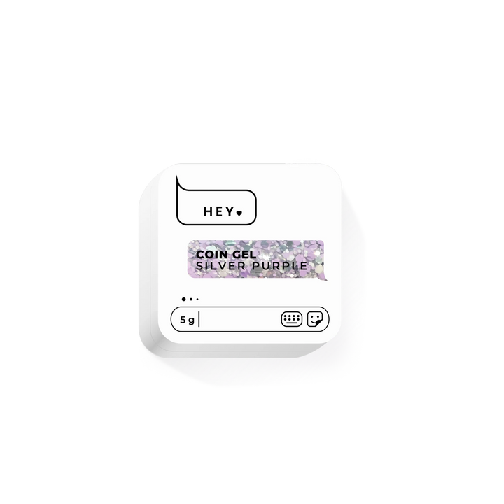 HEYLOVE Coin Gel Stříbrno-fialový, 5 g