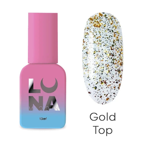 LUNAmoon Top bez výpotku se zlatou fólií Top Gold, 13 ml